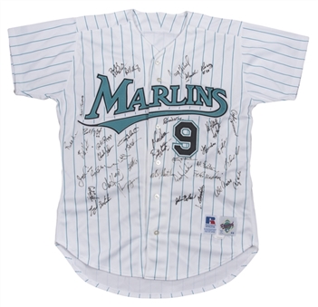 Florida Marlins Team Signed Collection Including Jersey & (2) Baseballs From Terry Pendleton Collection (Beckett PreCert & Pendleton LOA)